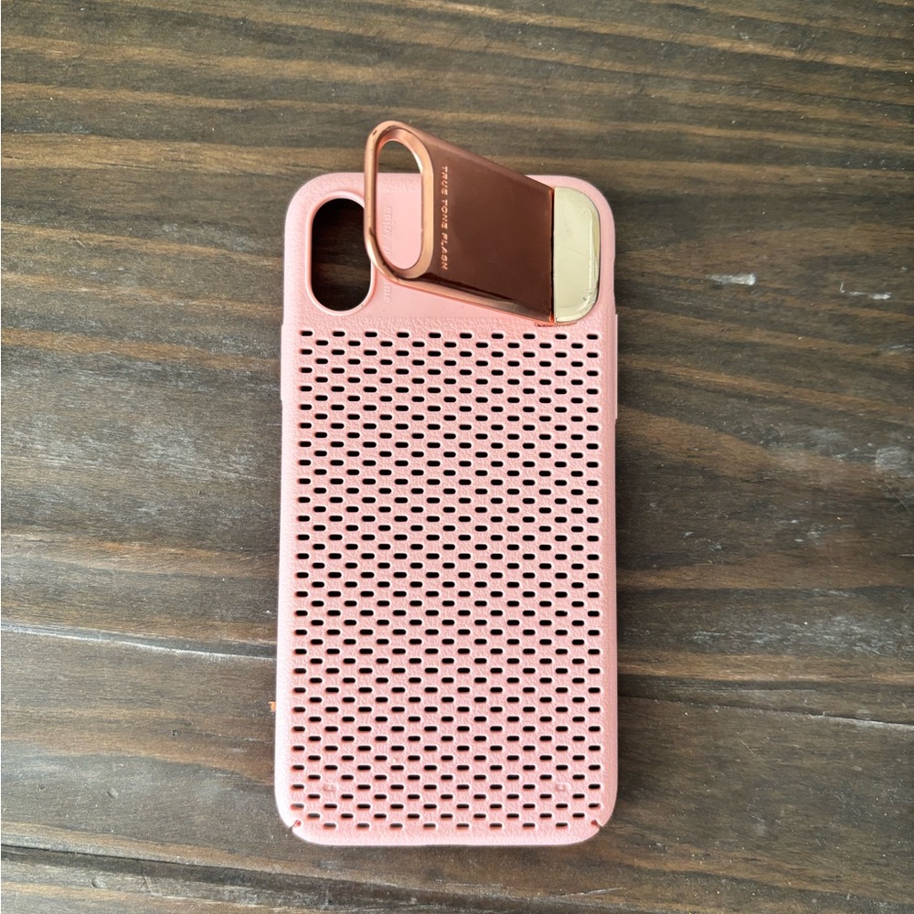 iPhone X / iPhone 10 Case with Stand – Pink Breathable Vent Design
